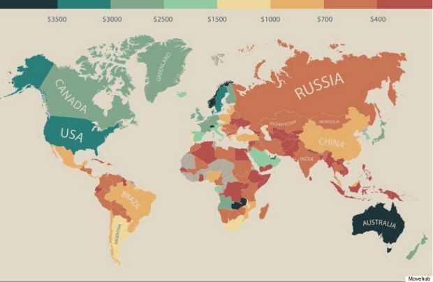 Infografika: Krajiny, kde maj� �udia najviac pe�az� na m��anie