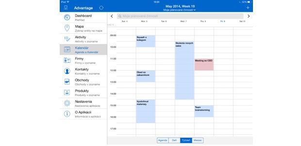 Prostredie Resco Advantage CRM