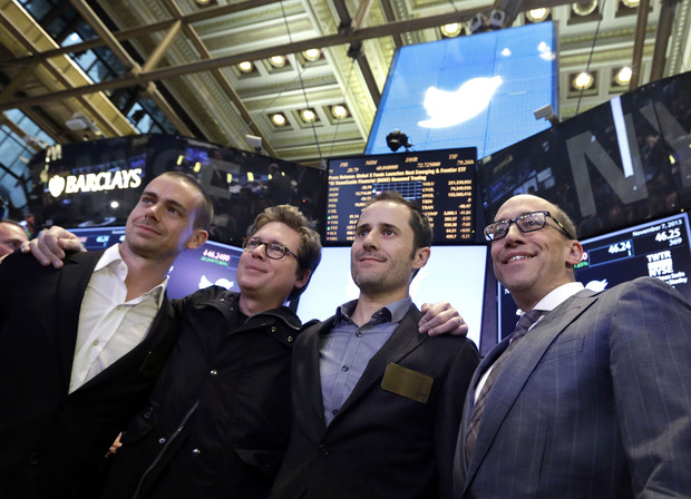 Jack Dorsey, Biz Stone, Evan Williams a Dick Costolo