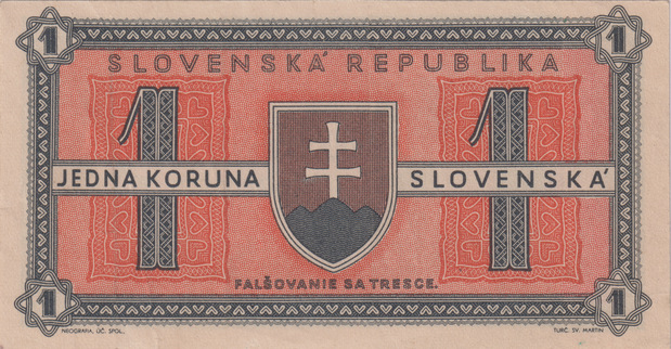 Jedin� zachovan� exempl�r slovenskej jednokorunovej bankovky ide do dra�by