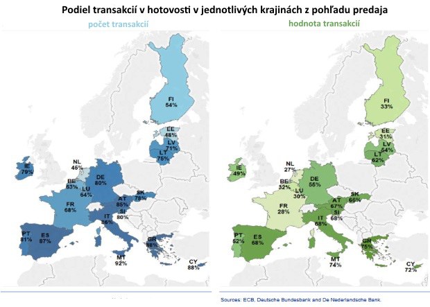 Prieskum ECB: Hotovos� st�le vl�dne, aj na Slovensku