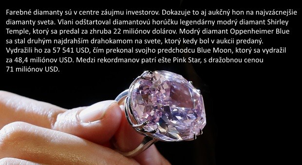 Diamant ako uchov�vate� hodnoty: Investi�n� kame� nemus� by� drah�, d� sa k�pi� aj cez web